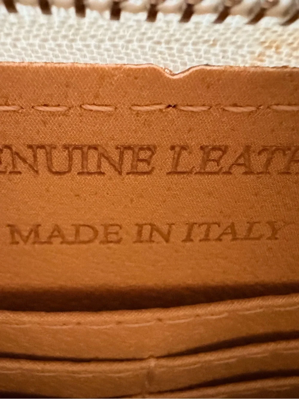 Made in Italy leather Butterfly Garden Zip Wallet Art Print Wallet Excellent